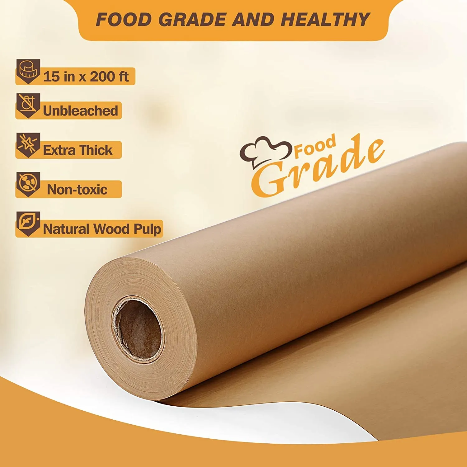 Unbleached Parchment Paper For Baking 15 In X 200 Ft 250 Sq Ft